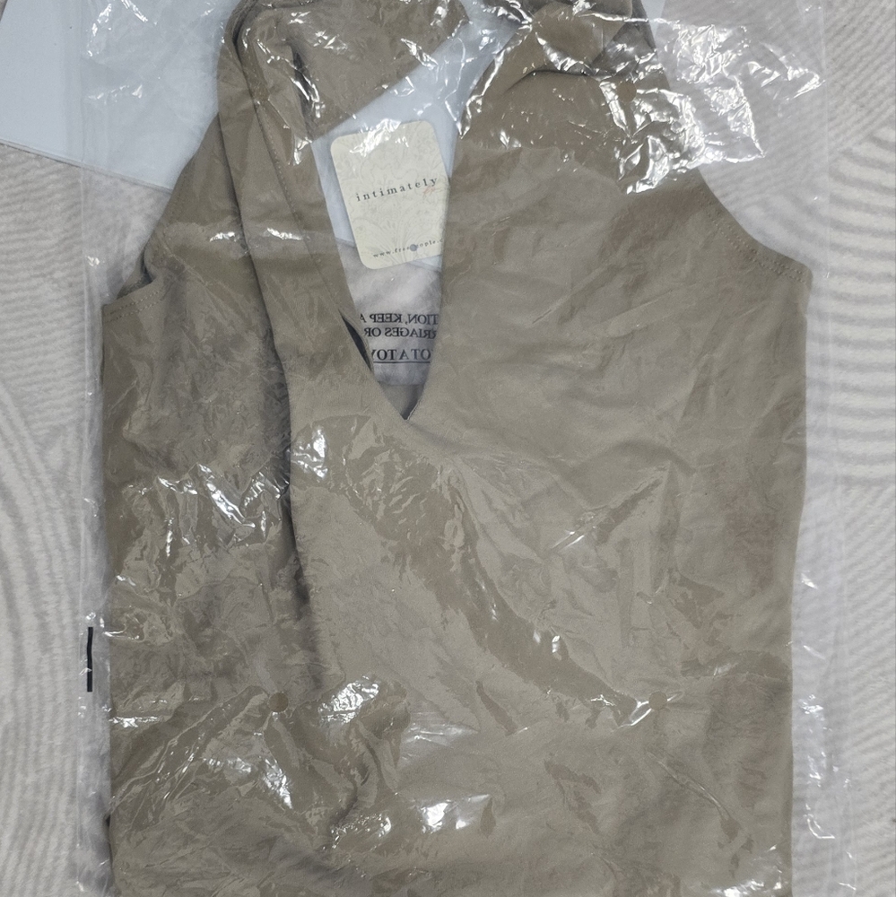 Free People Keep It Sleek Deep V-Neck Bodysuit-Extra Small - Picture 5 of 6